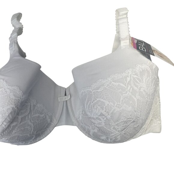 Bali White Lace Desire Underwire Bra 42DD Full Coverage Shaping Foam Style 6542 - Picture 6 of 12